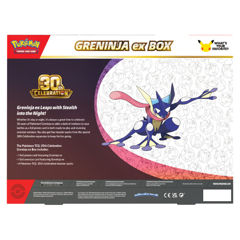 Pokemon TCG 30th Celebration Sylveon ex Box / Greninja ex Box (Random Select)