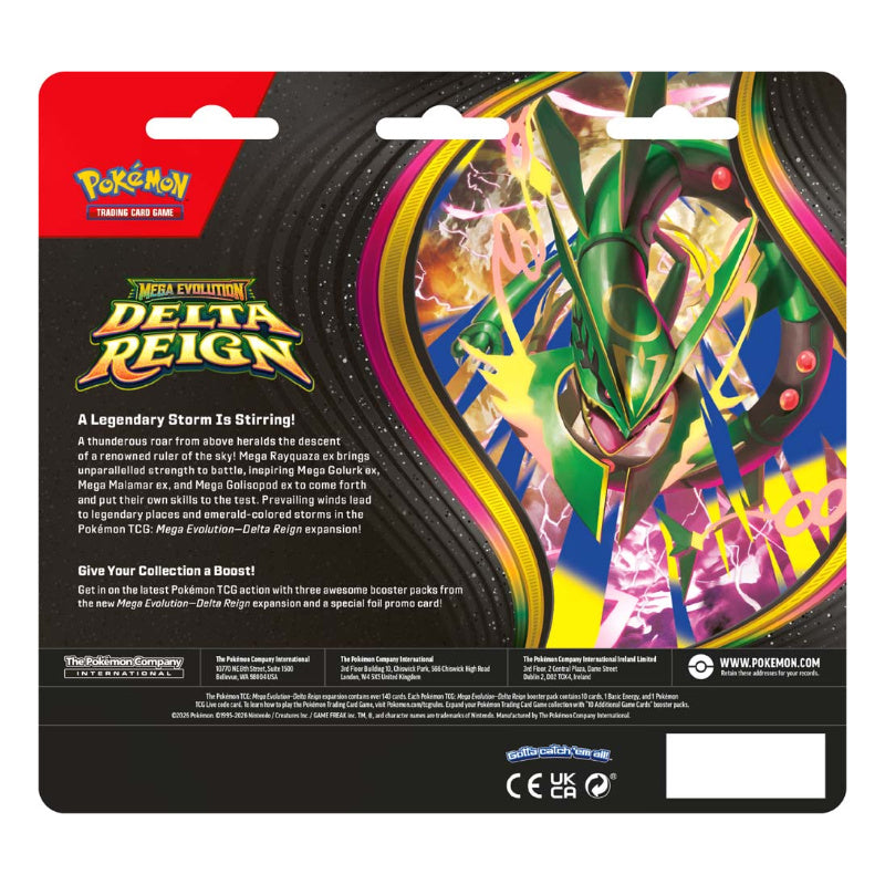 Pokemon TCG Mega Evolution Delta Reign Three Booster Blister