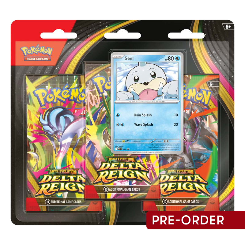 Pokemon TCG Mega Evolution Delta Reign Three Booster Blister