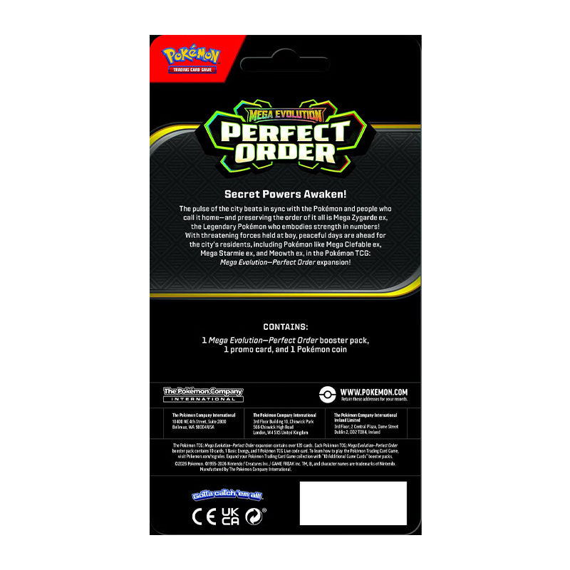 Pokemon TCG Mega Evolution Perfect Order Checklane Blister (Makuhita)