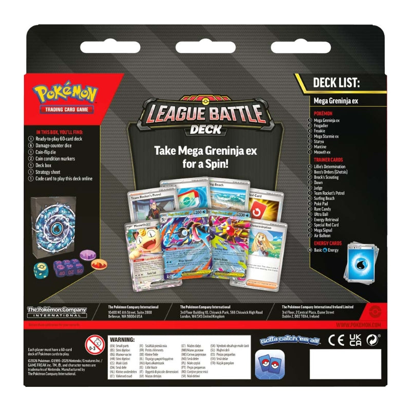 Pokemon TCG Mega Greninja ex League Battle Deck