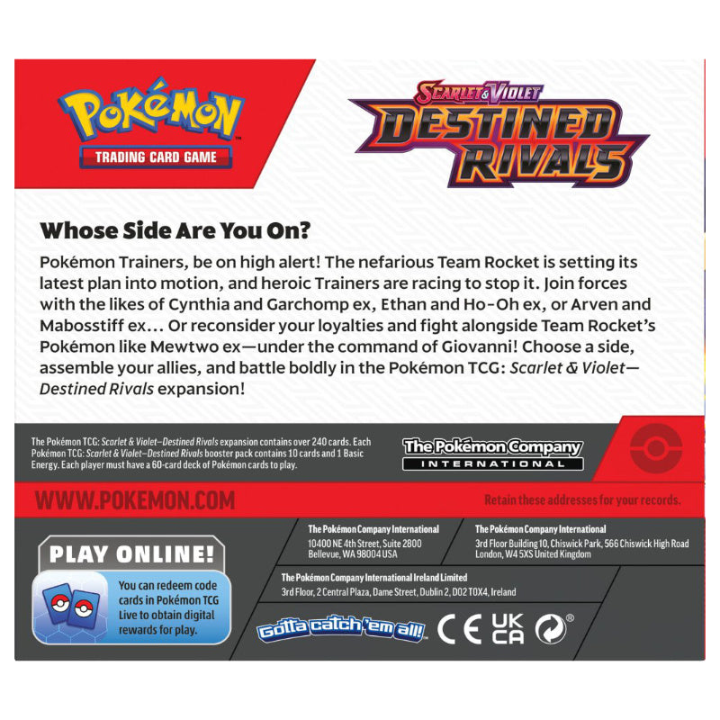 POKEMON TCG Scarlet & Violet Destined Rivals Booster Box