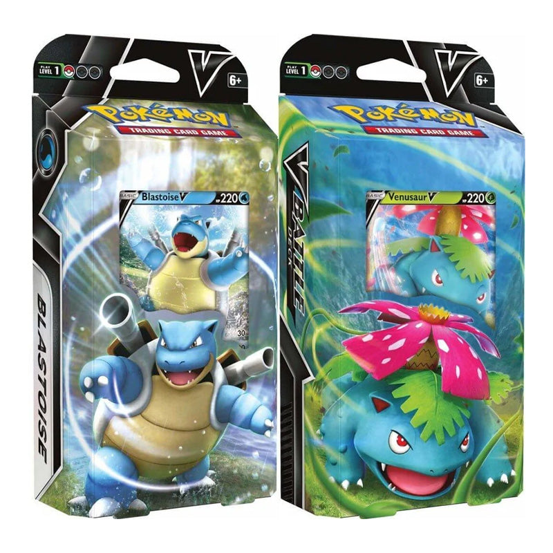 Pokemon TCG Venusaur V and Blastoise V Theme Battle Deck (Pair)
