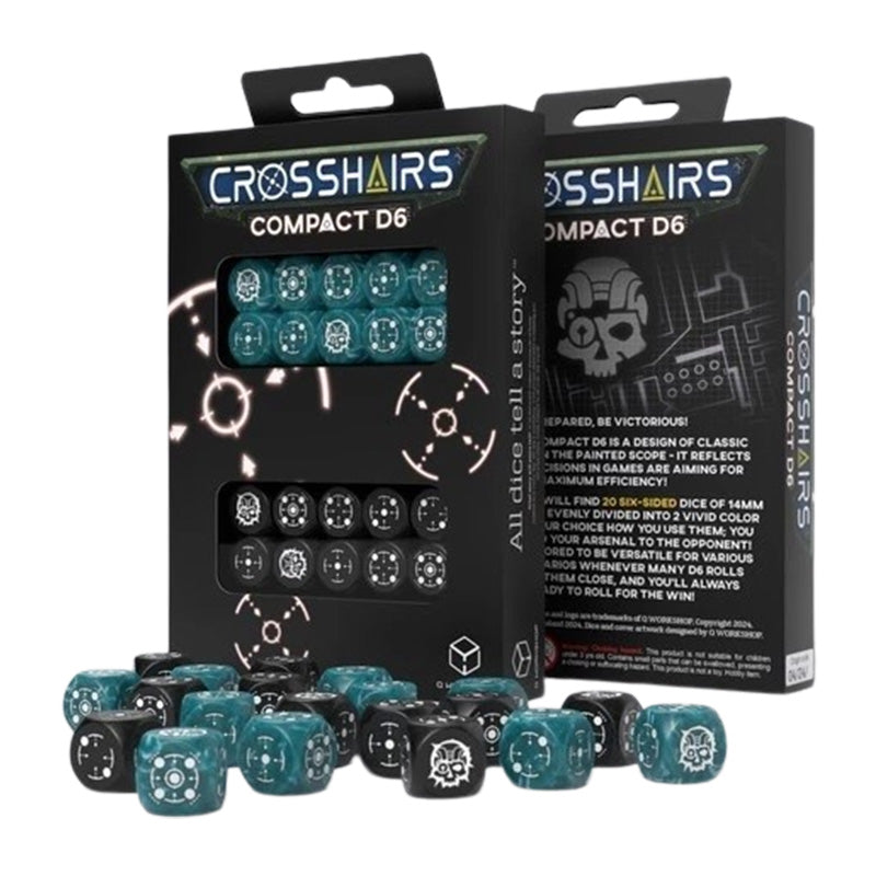 Q Workshop - Crosshairs Compact - Stormy & Black D6 Set