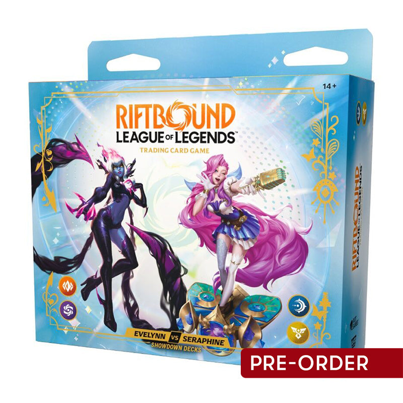 Riftbound League of Legends TCG Radiance Evelynn vs Seraphine Showdown Decks