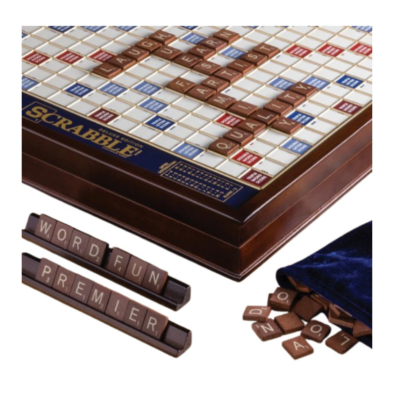 Scrabble Premium Edition (with Rotating Wooden Board)