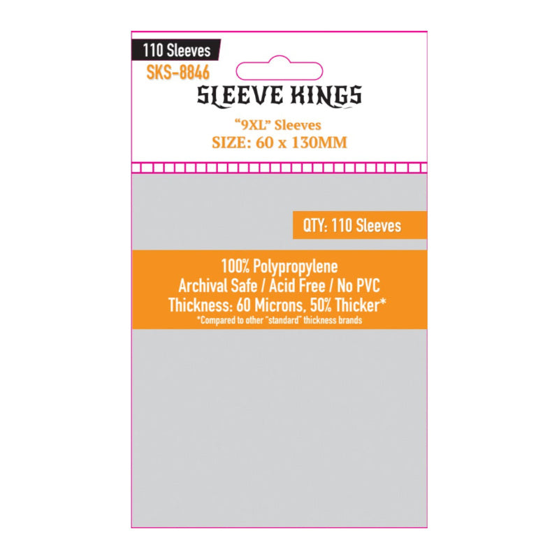 Sleeve Kings Board Game Sleeves 9XL 60mm x 130mm 110ct