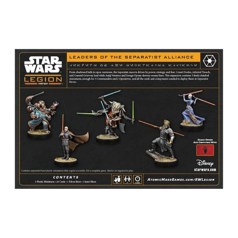 Star Wars Legion Leaders of the Separatist Alliance