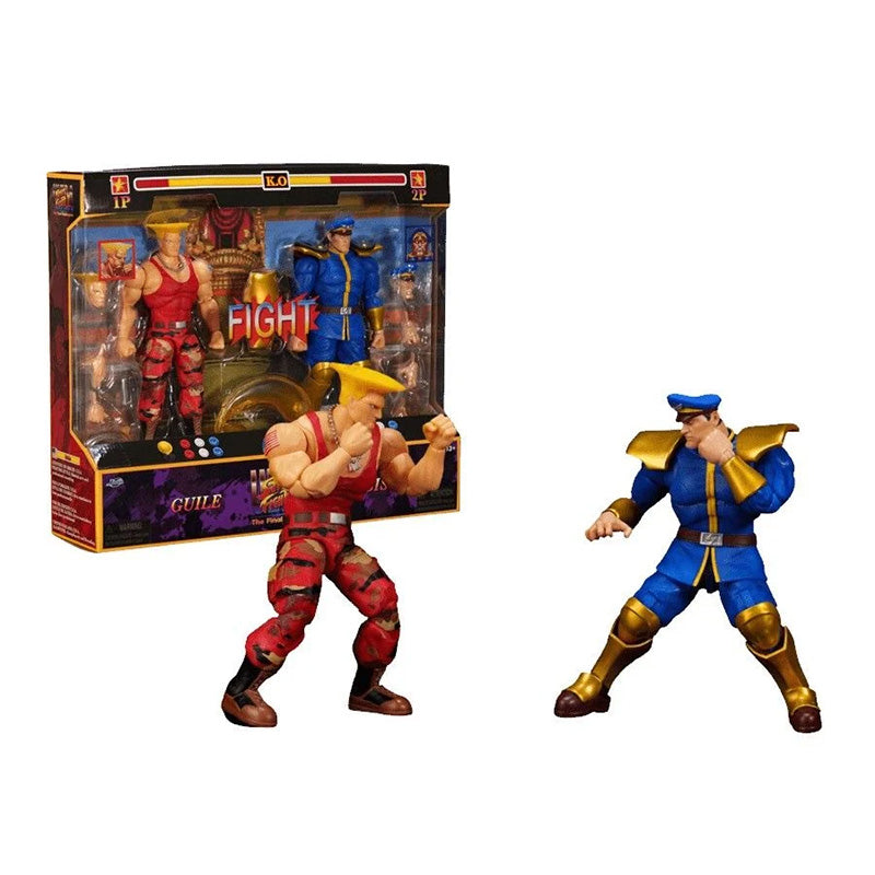 Street Fighter II 1:12 Guile vs. M. Bison Action Figure 2-Pack