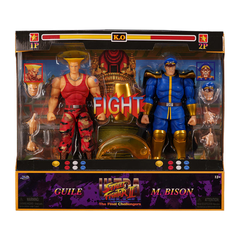 Street Fighter II 1:12 Guile vs. M. Bison Action Figure 2-Pack