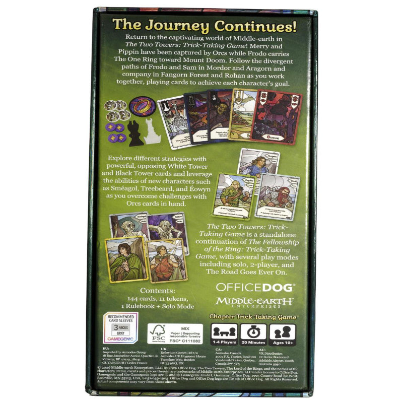 The Lord of the Rings The Two Towers Trick Taking Game