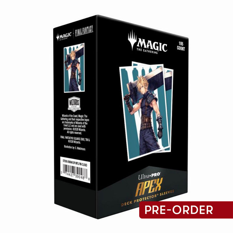 Ultra Pro Magic MTG Final Fantasy Cloud Ex-Soldier 105ct Apex Deck Protector Sleeves