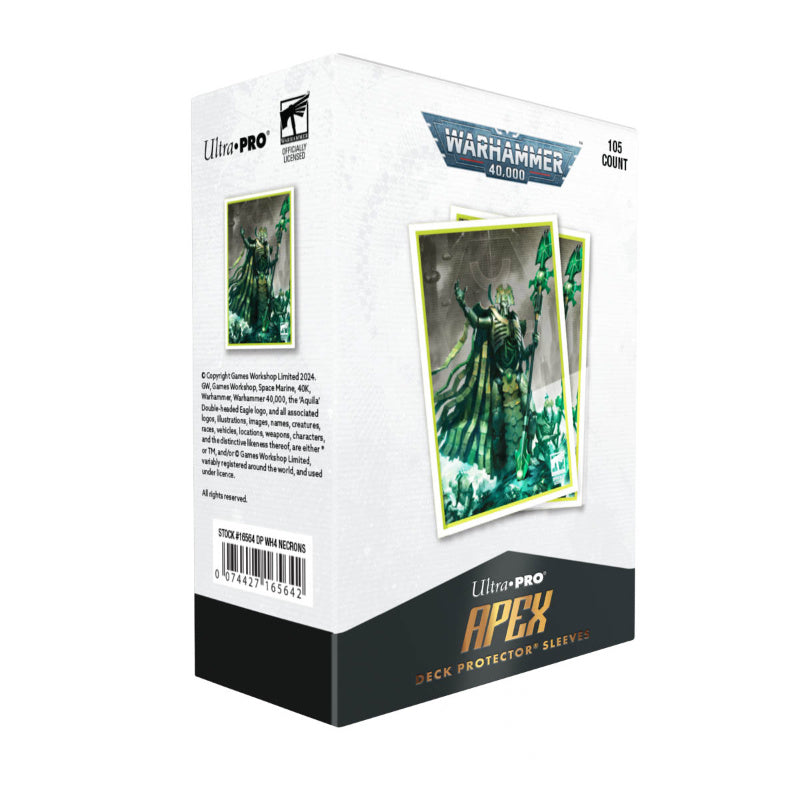 Ultra Pro Necron Codex Aligned 105ct Apex Deck Protector Sleeves for Warhammer 40k