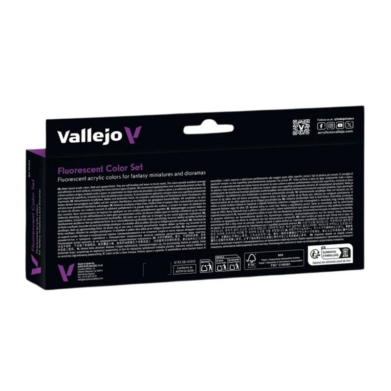 Vallejo Game Colour Fluorescent 18 ml Color Set