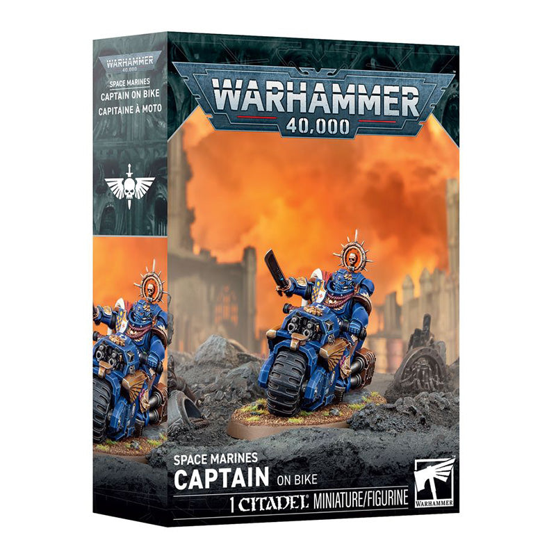 Warhammer 40K Space Marines Captain on Bike