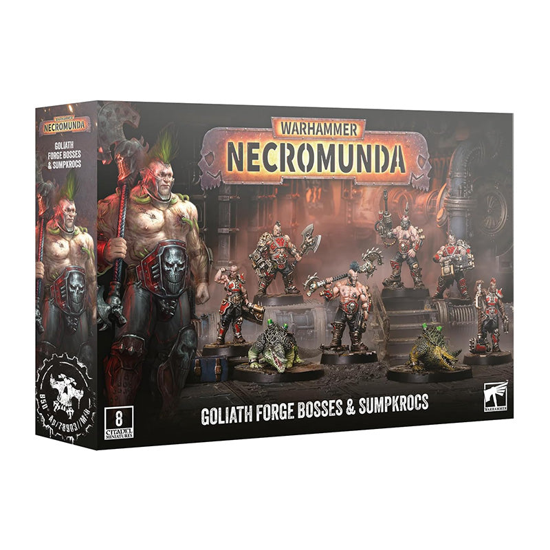 Warhammer Necromunda House Goliath Forge Bosses and Sumpkrocs