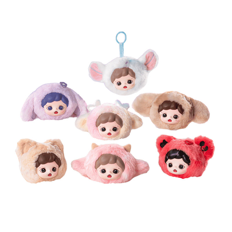 ZORAA Fluffy Little World Plush Keychain Single Blind Box