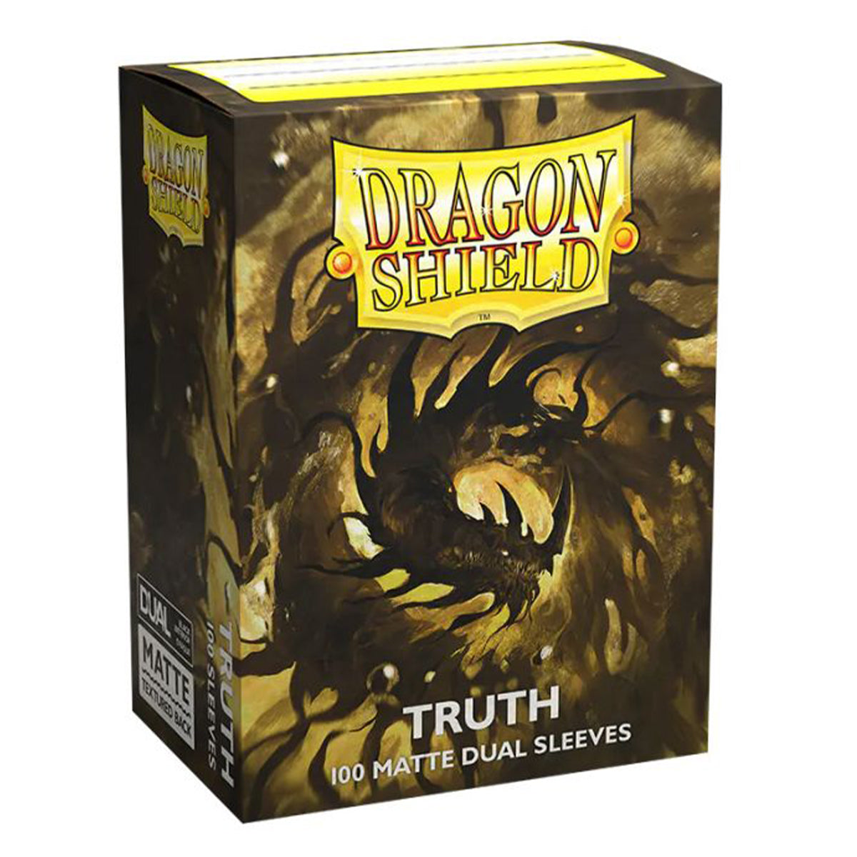 Dragon Shield Standard 100ct Dual Matte Truth Gold Sleeves 63x88mm