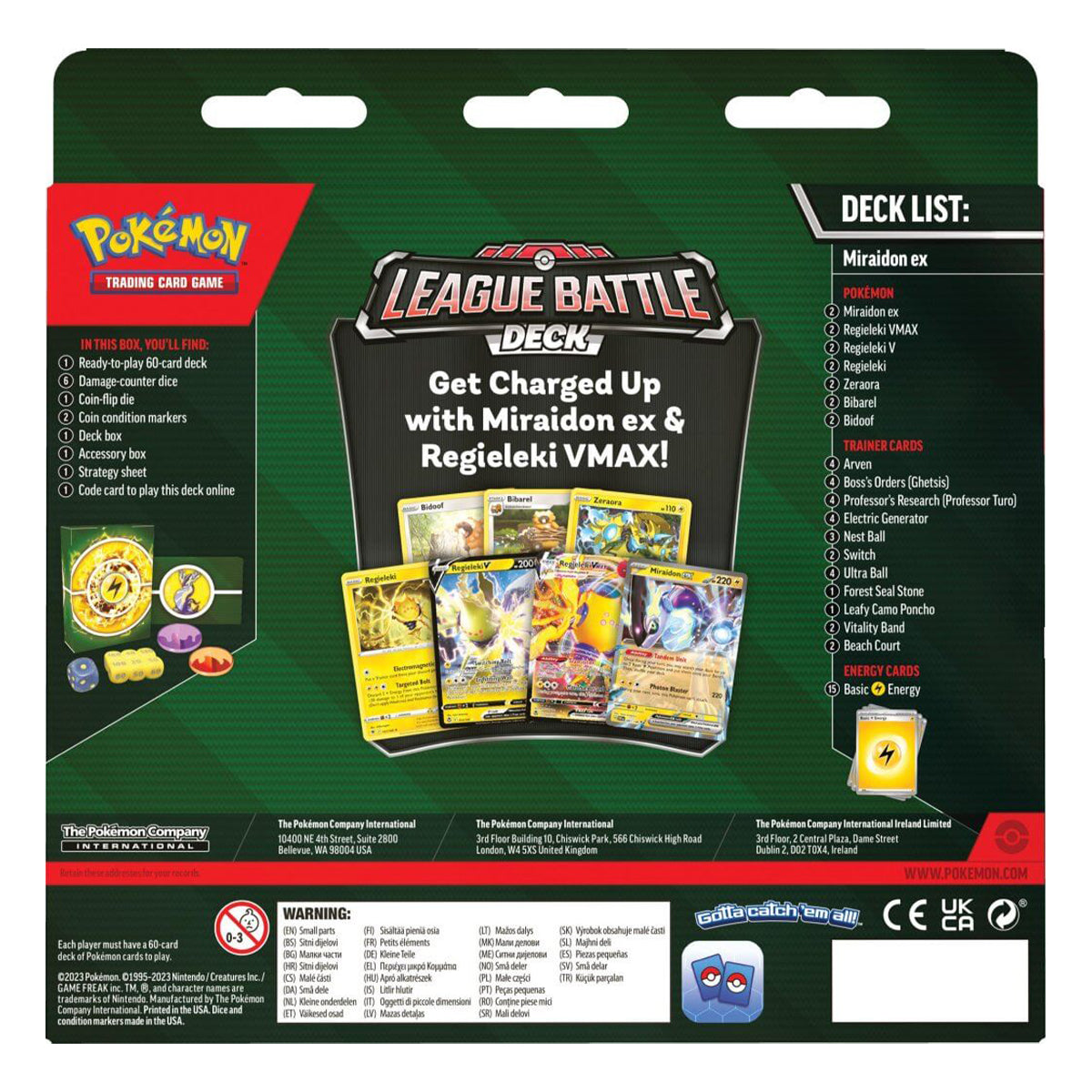 League Battle Deck: Miraidon ex POKEMON TCG