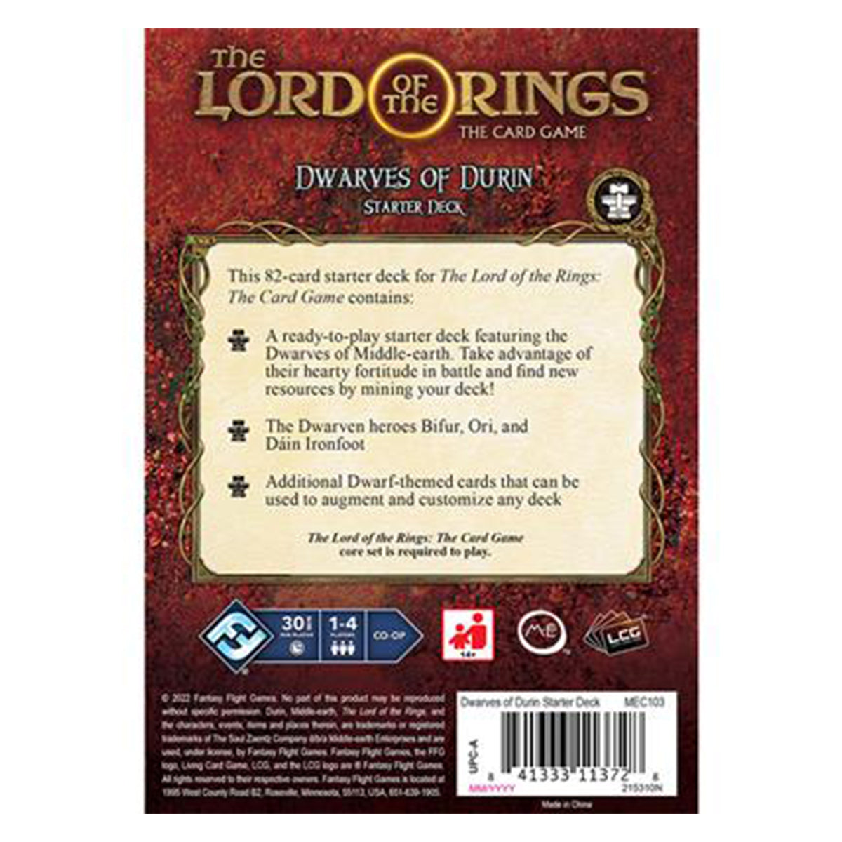Lord of the Rings LCG Dwarves of Durin Starter Pack