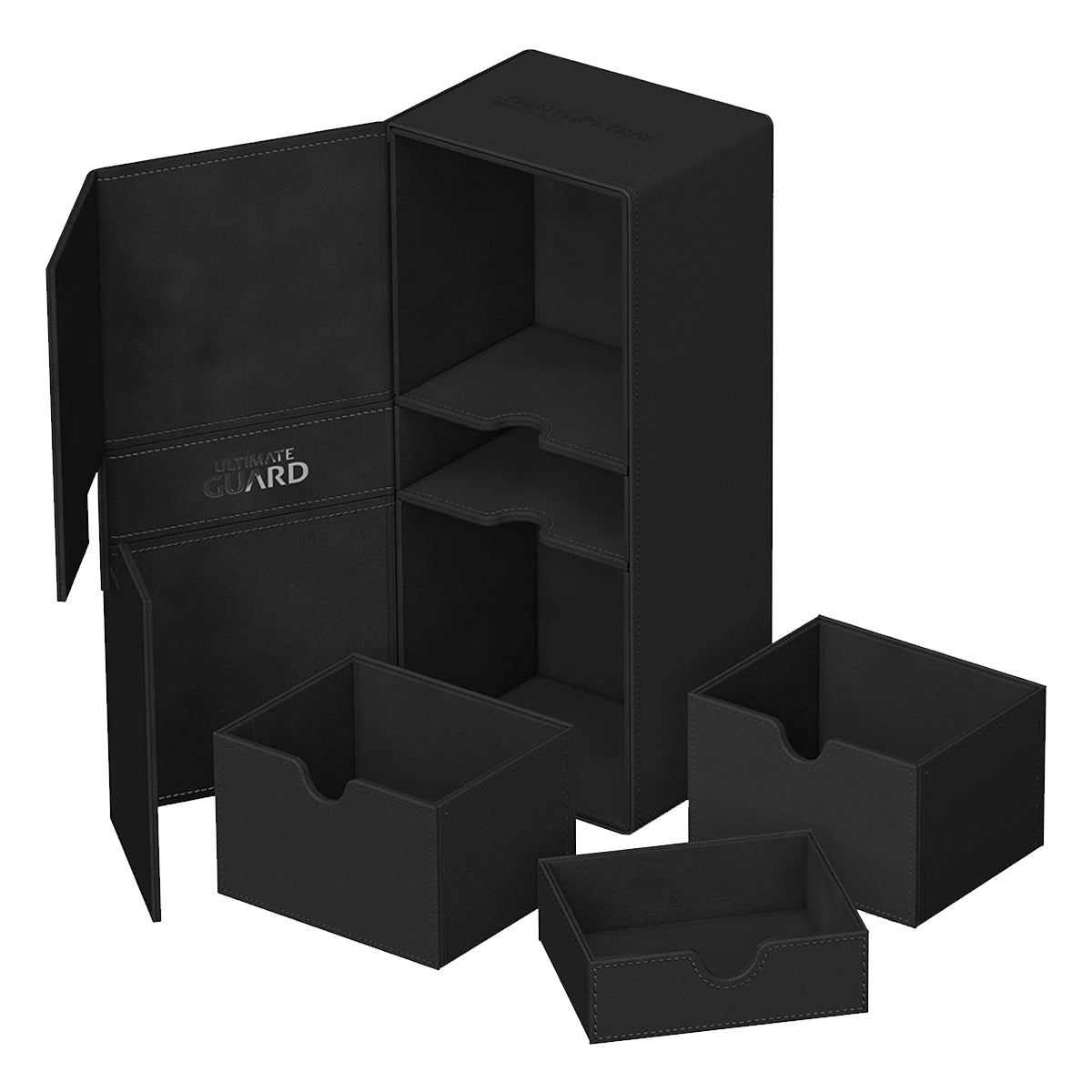 Ultimate Guard Twin Flip n Tray Deck Case 266+ Xenoskin Black Deck Box
