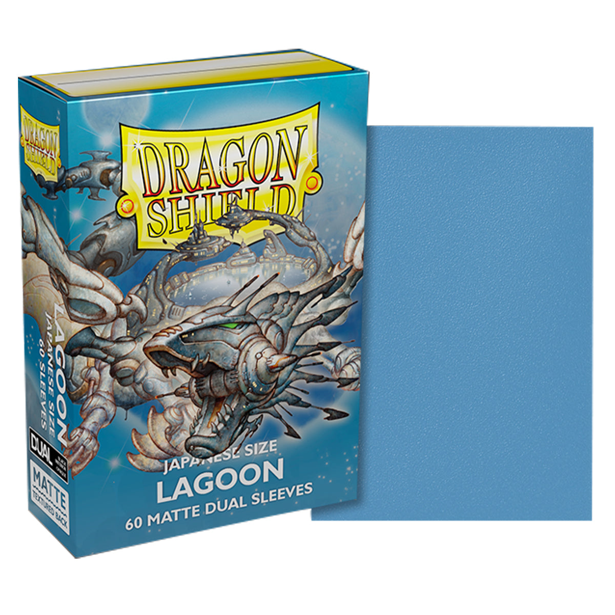 Dragon Shield Japanese 60ct Dual Matte Lagoon Blue Sleeves 59x86mm