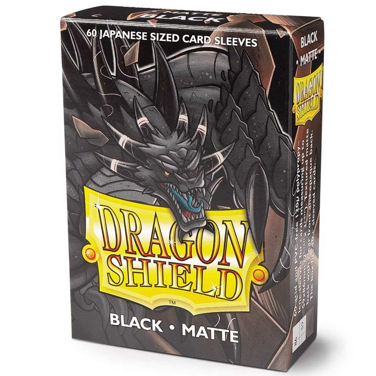 Dragon Shield Japanese 60ct Matte Black Sleeves 59x86mm
