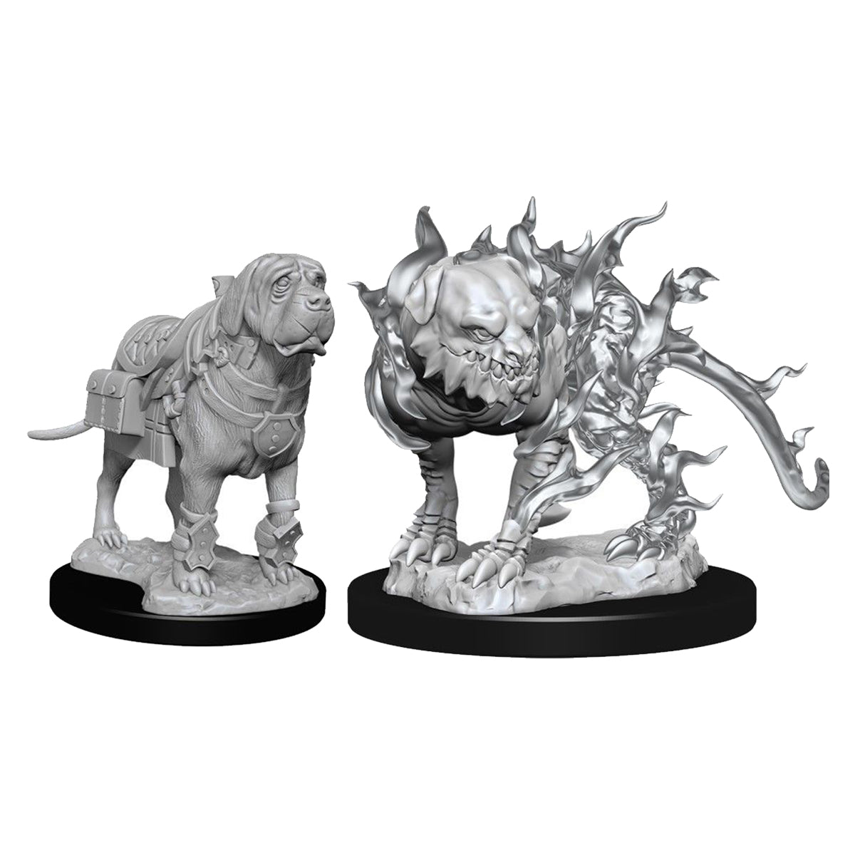 D&D Nolzurs Marvelous Unpainted Miniatures Mastif and Shadow Mastif