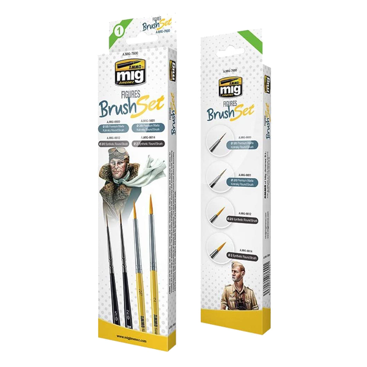 Ammo by MIG Brushes Figures Brush Set