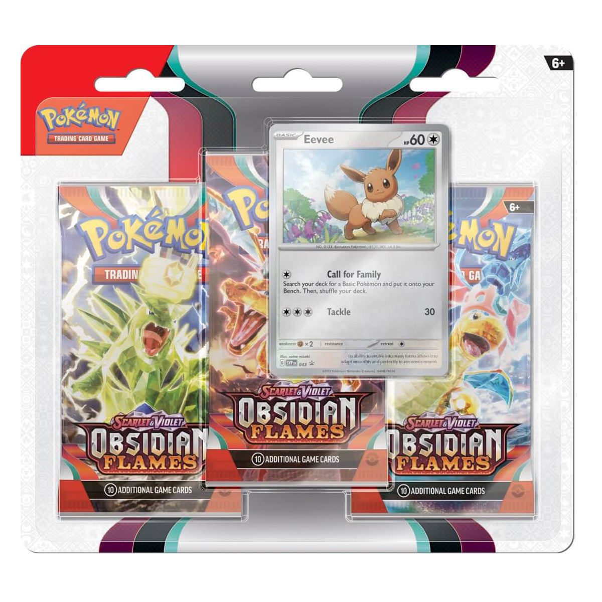 Scarlet & Violet Obsidian Flames Three Booster Blister (Pair) POKEMON TCG