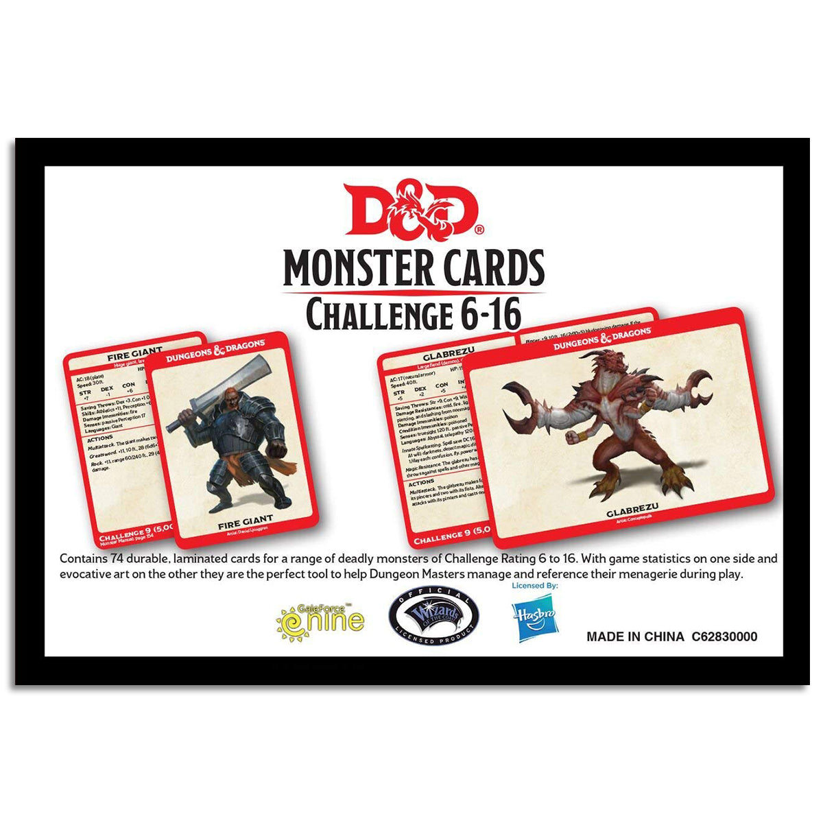 D&D Monster Cards Challenge 6-16