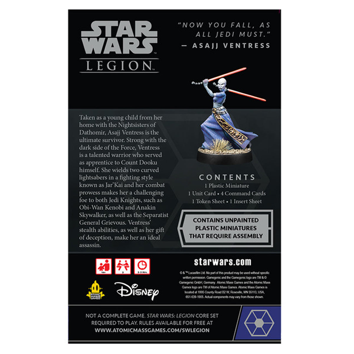 Star Wars Legion Asajj Ventress Operative Expansion