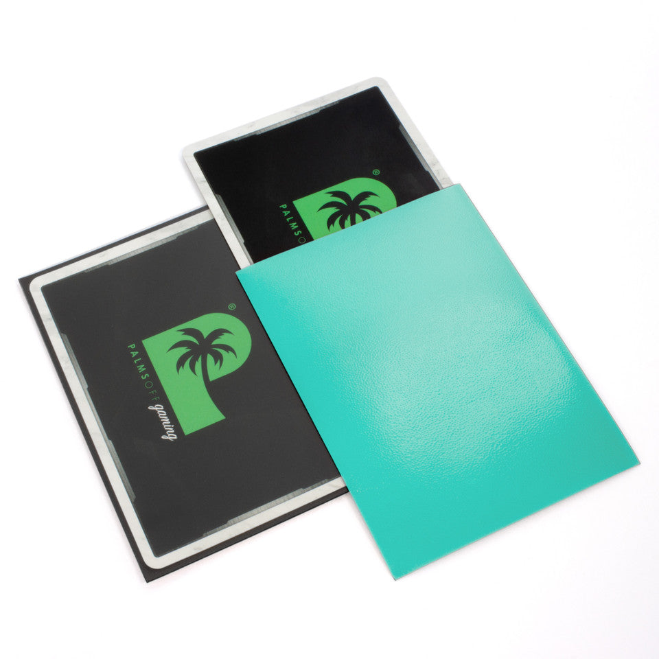 Palms Off Standard 100pc Blackout Deck Sleeves - Turquoise