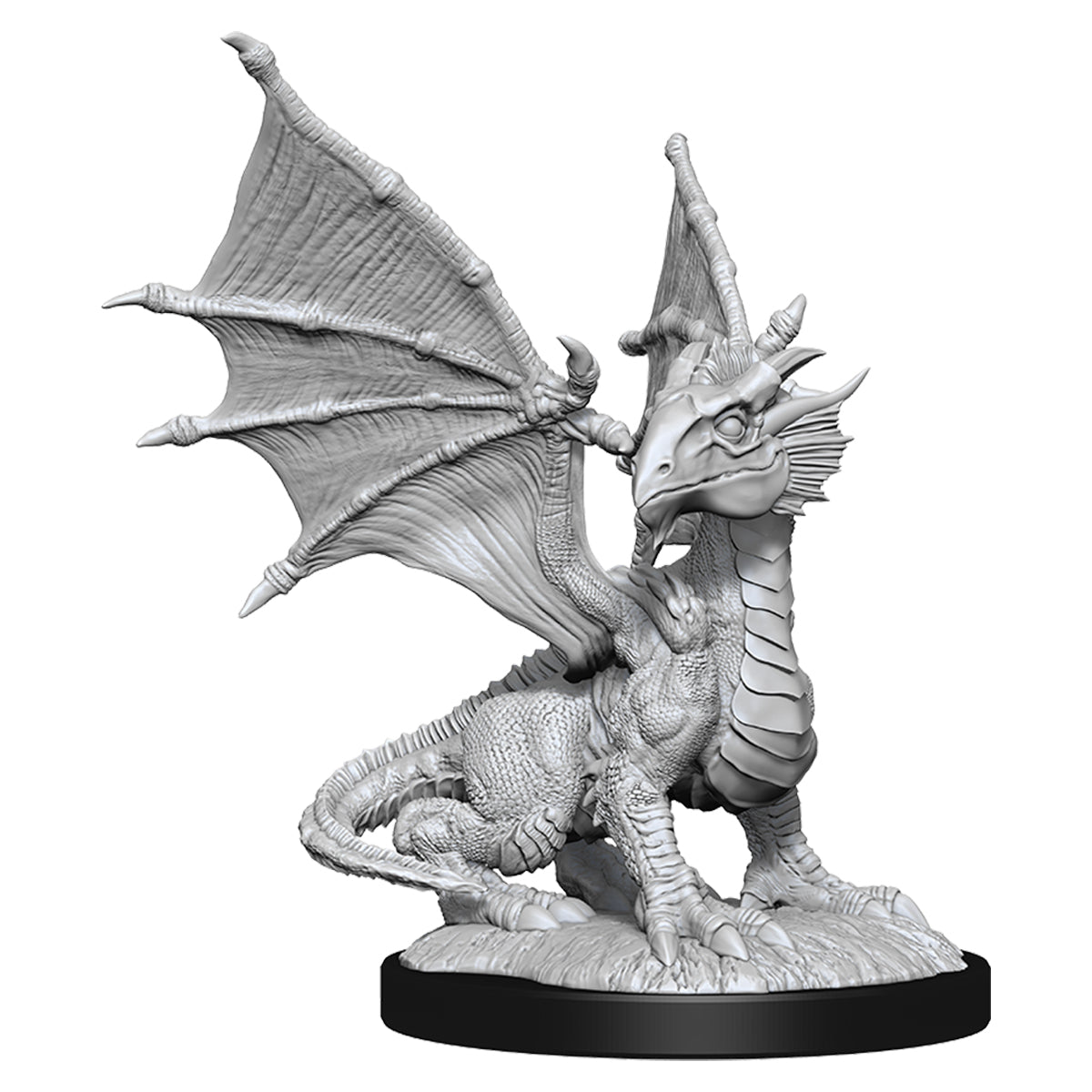 D&D Nolzurs Marvelous Unpainted Miniatures Silver Dragon Wyrmling & Female Halfling