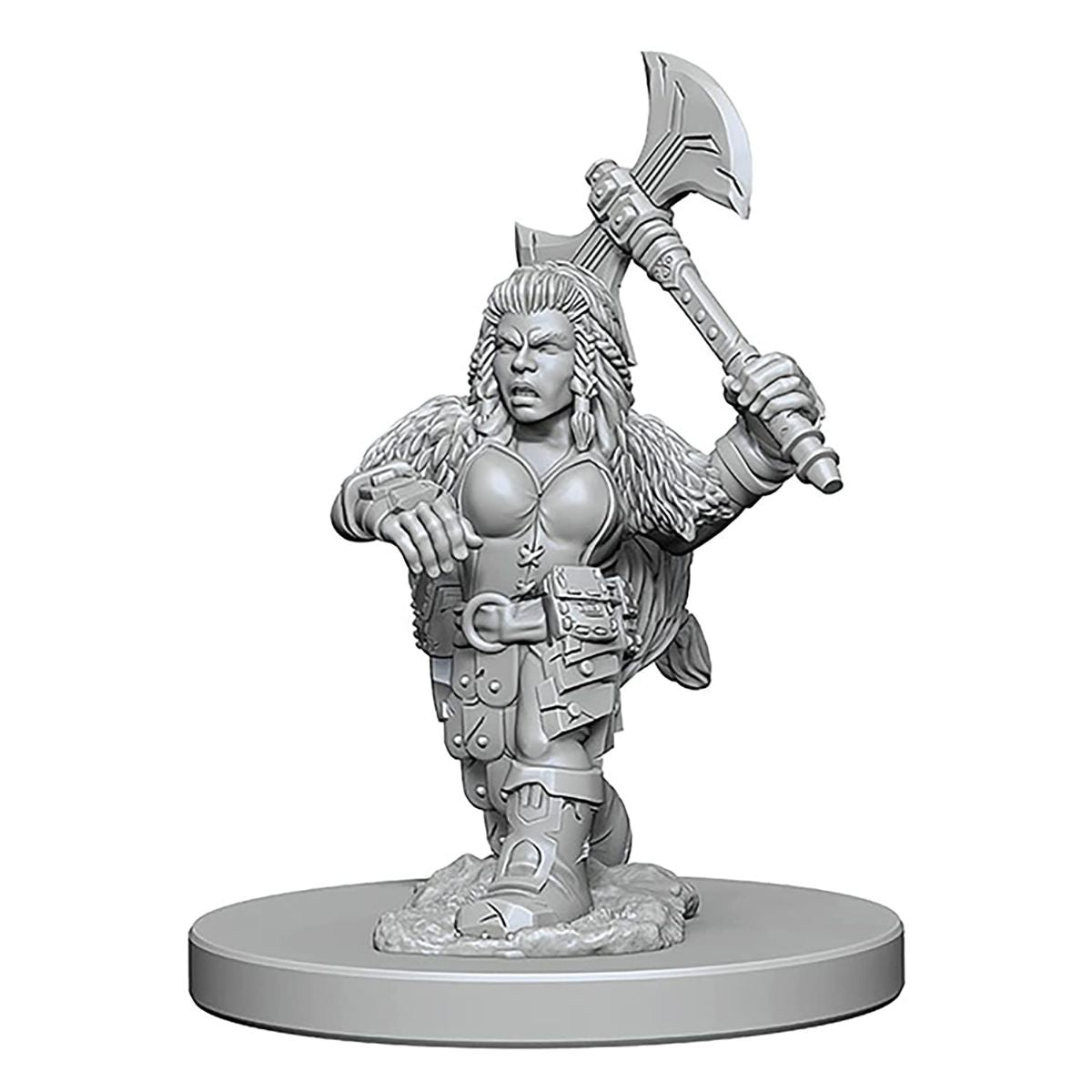D&D Nolzurs Marvelous Unpainted Miniatures Dwarf Female Barbarian