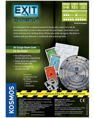 Exit the Game the Secret Lab
