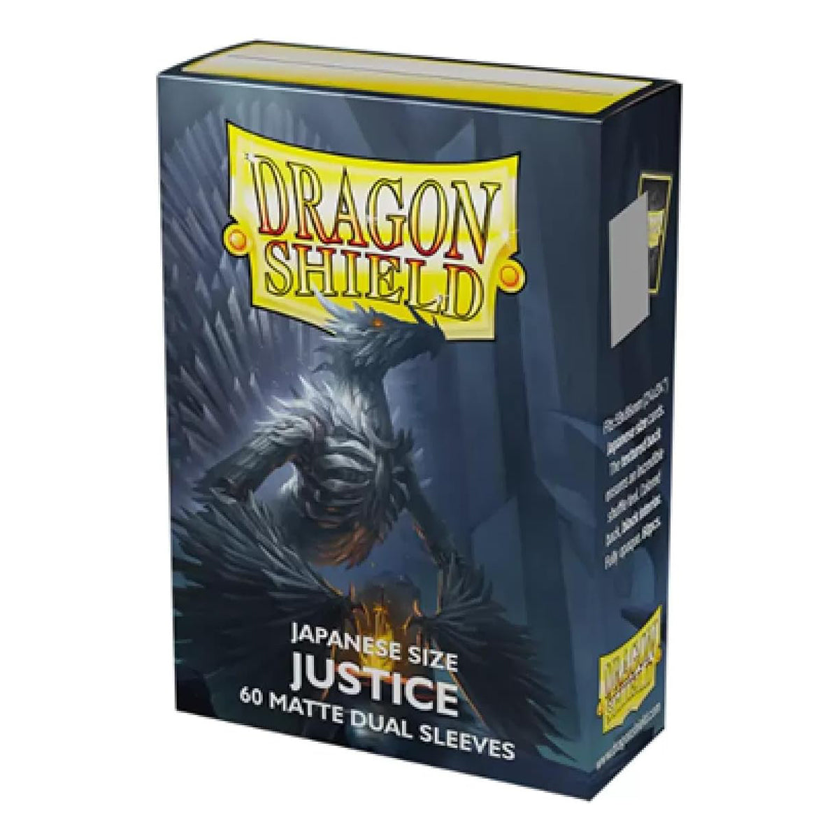 Dragon Shield Japanese 60ct Dual Matte Justice Silver Sleeves 59x86mm