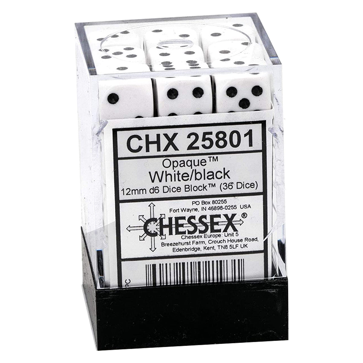 CHX_D6_12MM_36PC_WHTBLK