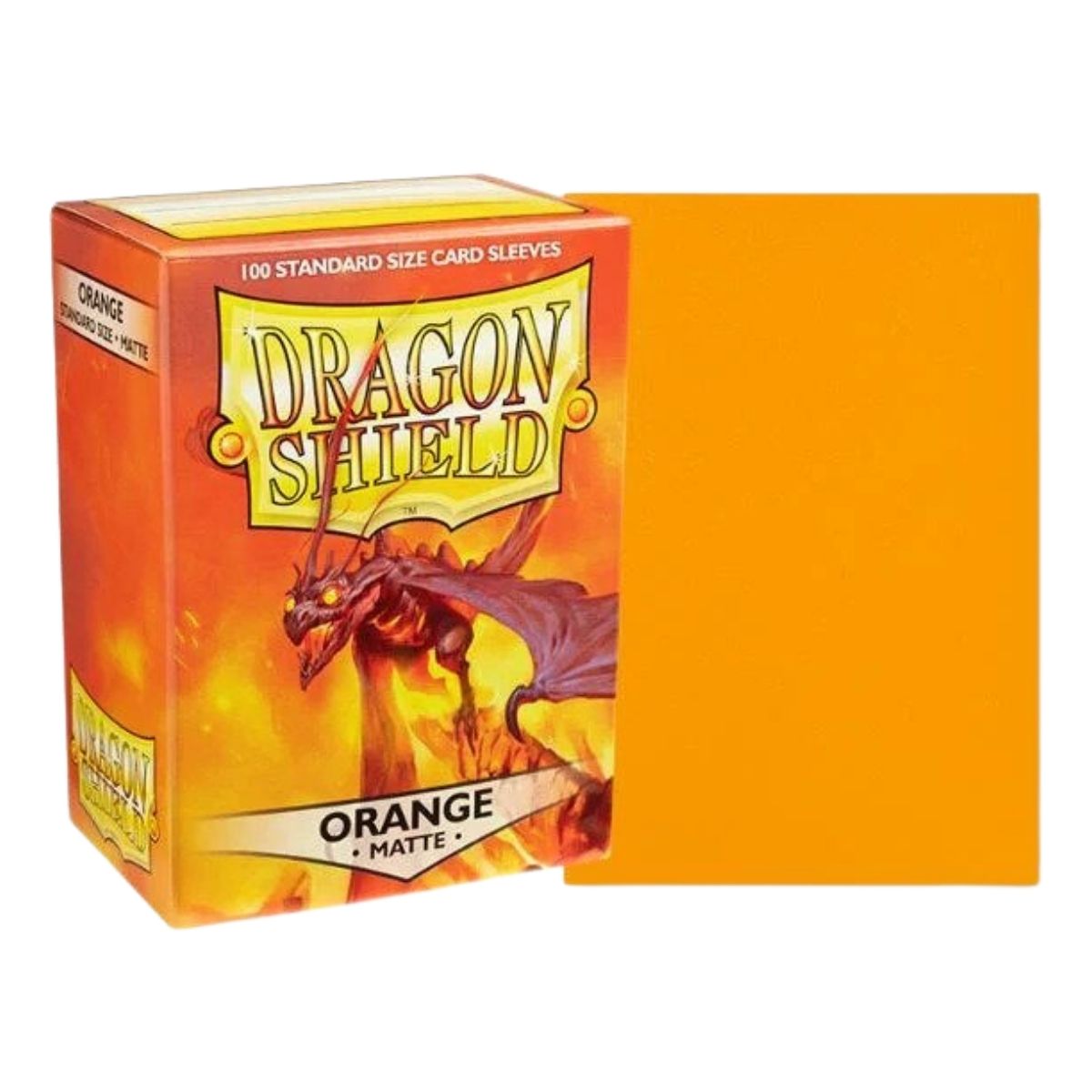 Dragon Shield Standard 100ct Matte Orange Sleeves 63x88mm