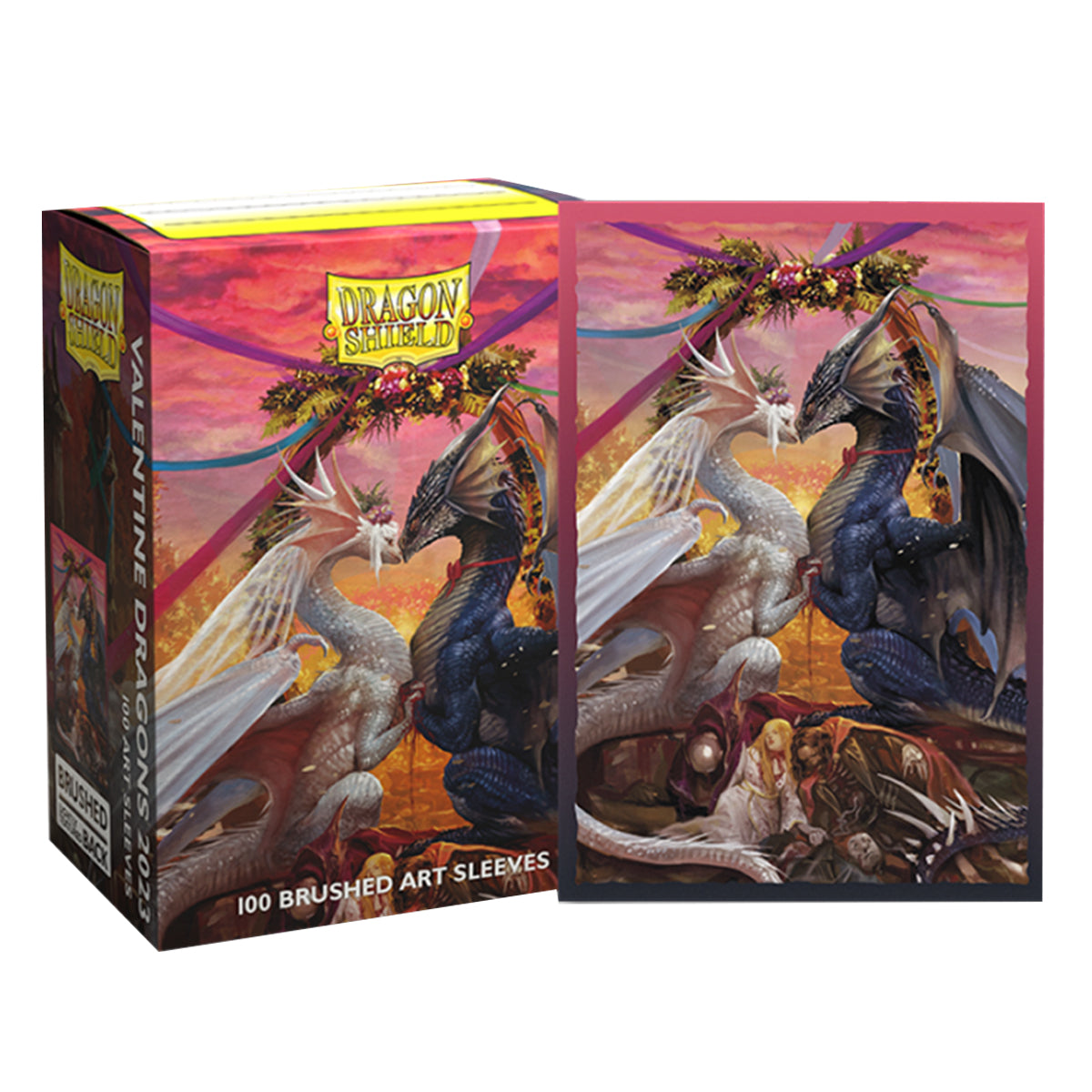Dragon Shield Standard 100ct Brushed Art Valentine Dragons 2023 Sleeves
