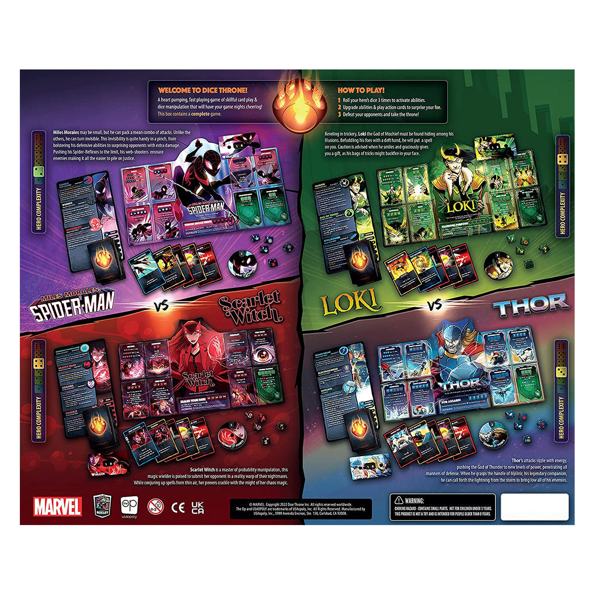 Dice Throne Marvel 4 Hero Box