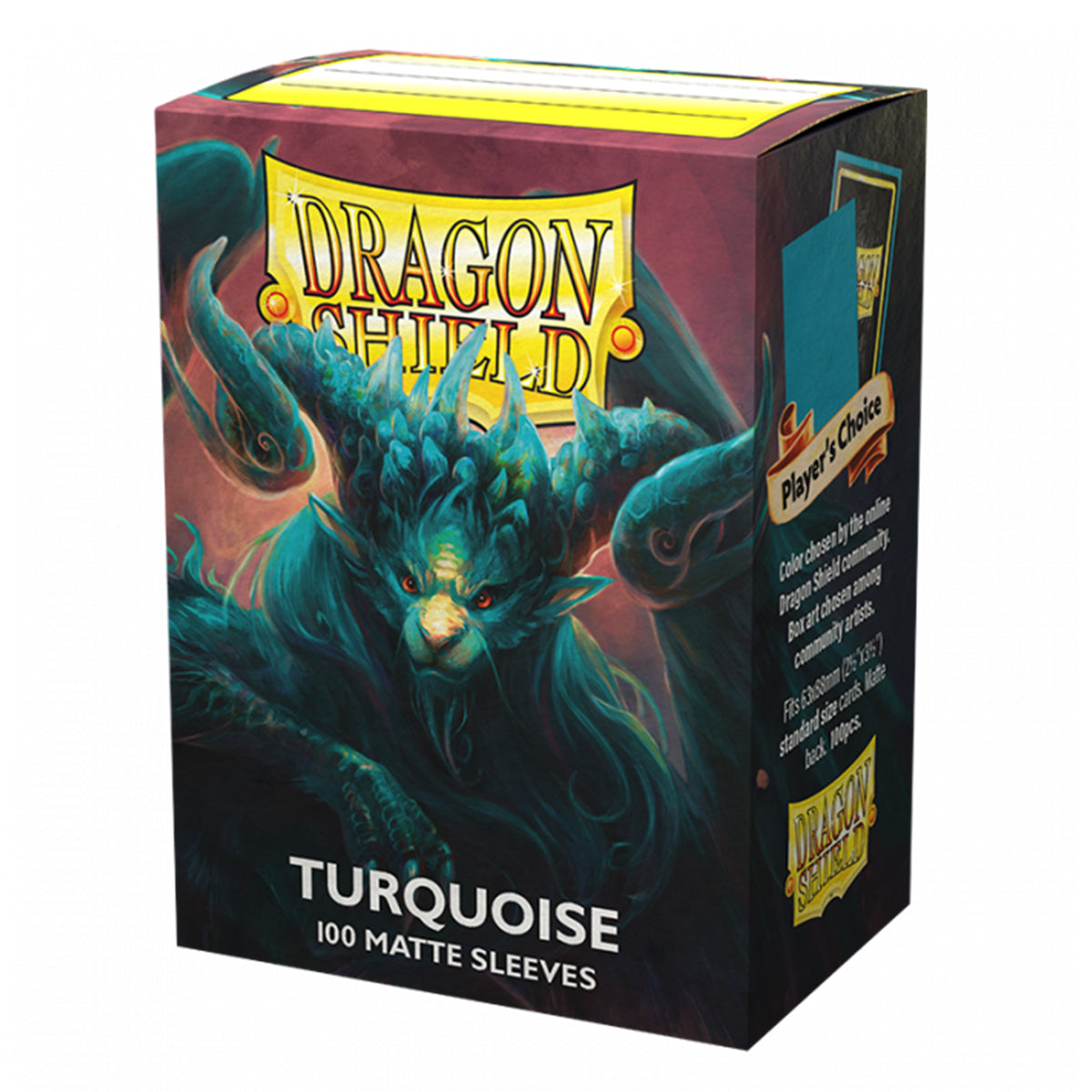 Dragon Shield Standard 100ct Matte Turquoise Sleeves 63x88mm
