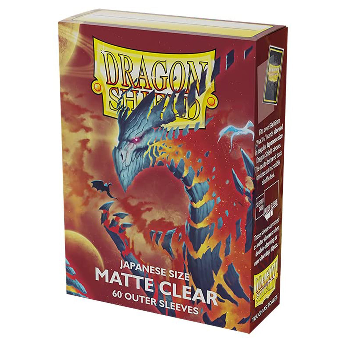 Dragon Shield Japanese 60ct Matte Clear Outer Sleeves 59x86mm