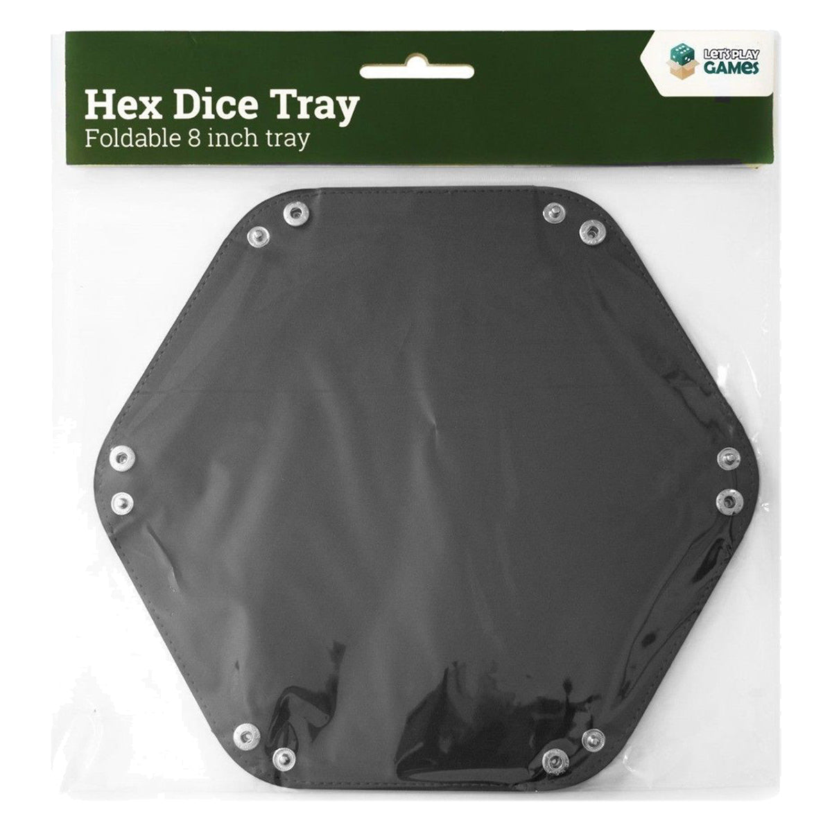 Hex Dice Tray 8" Black