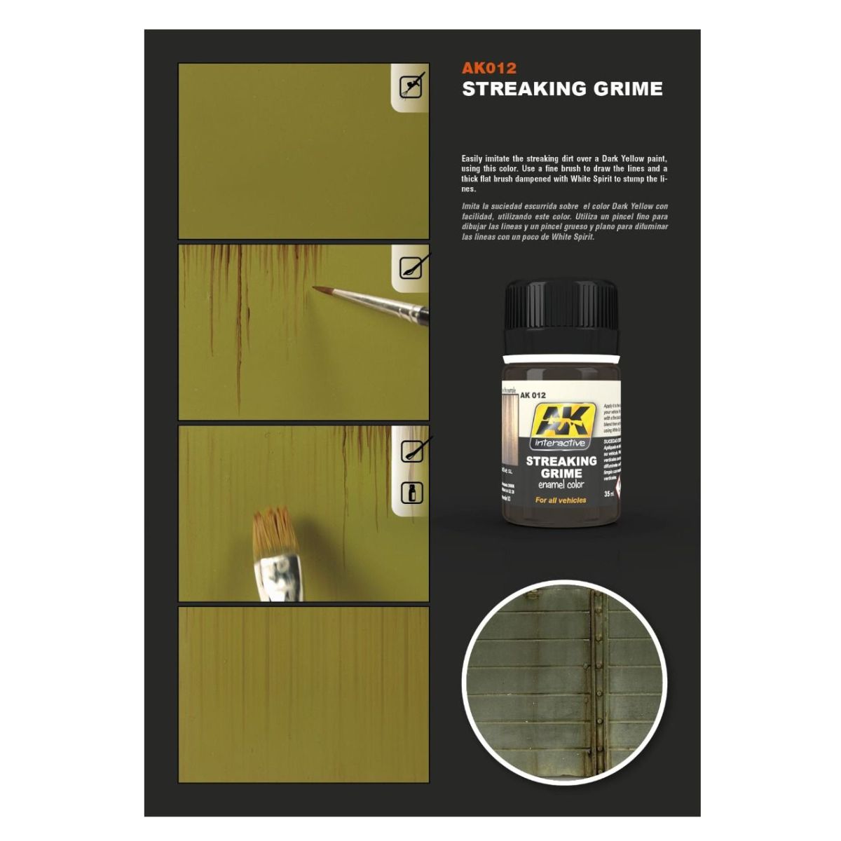 AK Interactive Weathering Products - Streaking Grime General
