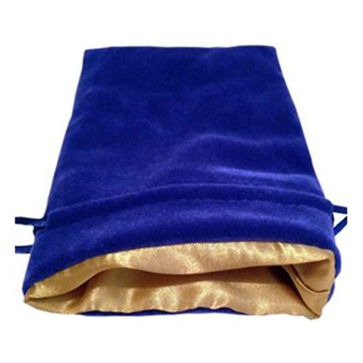 MDG Velvet Dice Bag with Gold Satin Lining - Blue