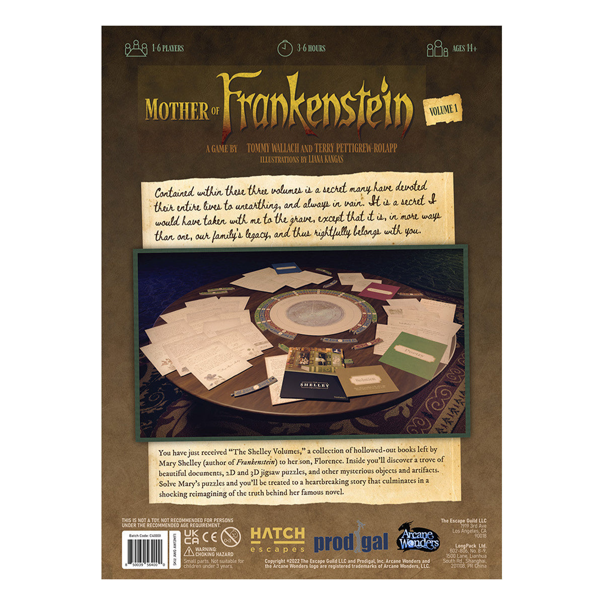 Mother Of Frankenstein Volume 3 - Immersive Puzzle Game & Escape Room Experience In A Box