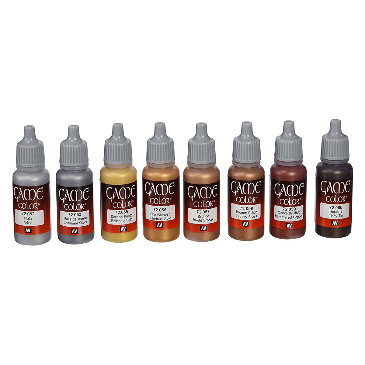 Vallejo Game Colour Metallic colours 8 Colour Set