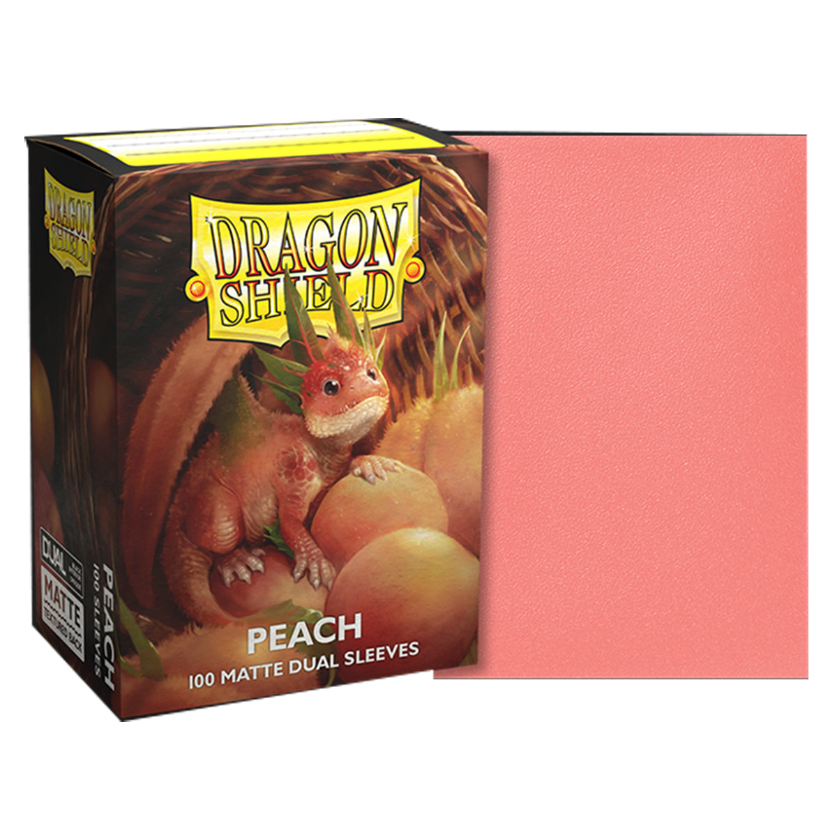 Dragon Shield Standard 100ct Dual Matte Peach Sleeves 63x88mm