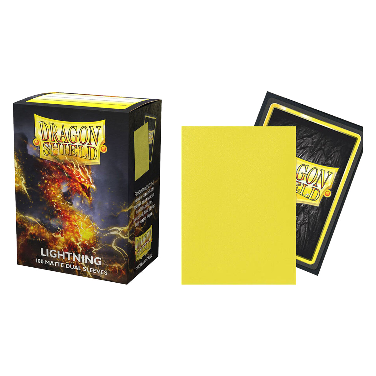 Dragon Shield Standard 100ct Dual Matte Lightning Yellow Sleeves 63x88mm